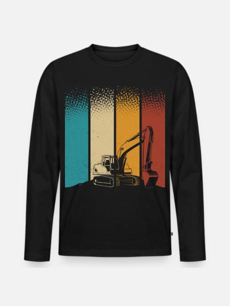 Excavatrice - T-shirt manches longues Premium bio Homme - noir