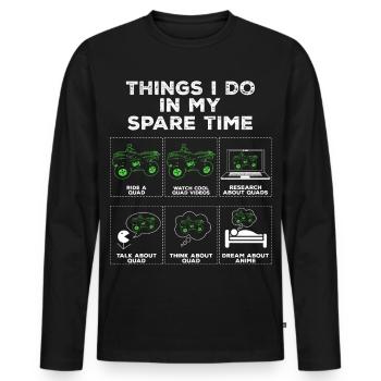 Dinge in meinem Freizeit Quad Quad Bike Geschenk - Männer Premium Bio Langarmshirt - Schwarz - Vorne - Nico (187cm)