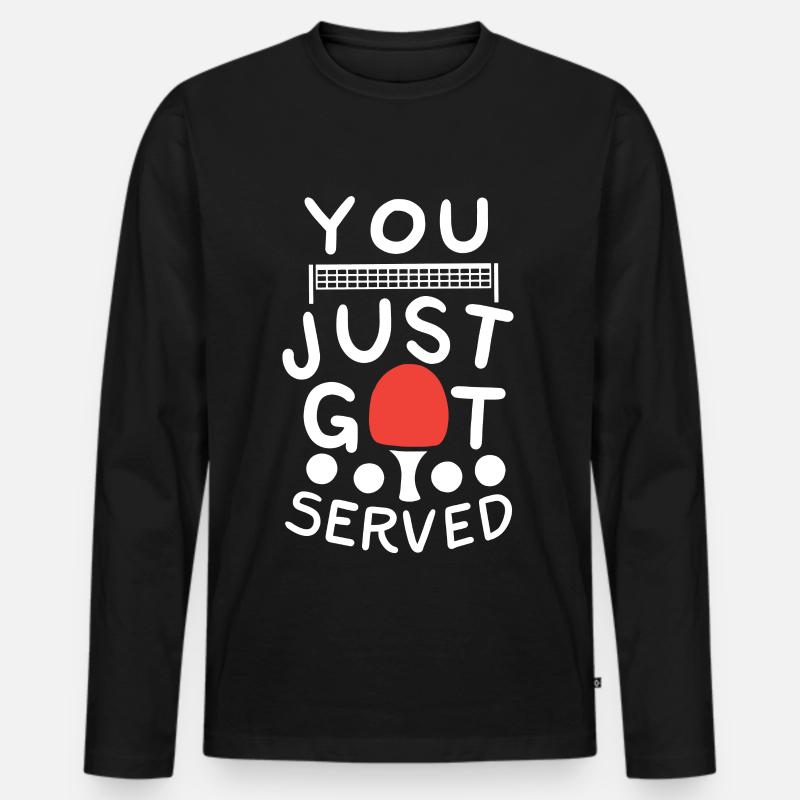You Just Got Served - Männer Premium Bio Langarmshirt - Schwarz