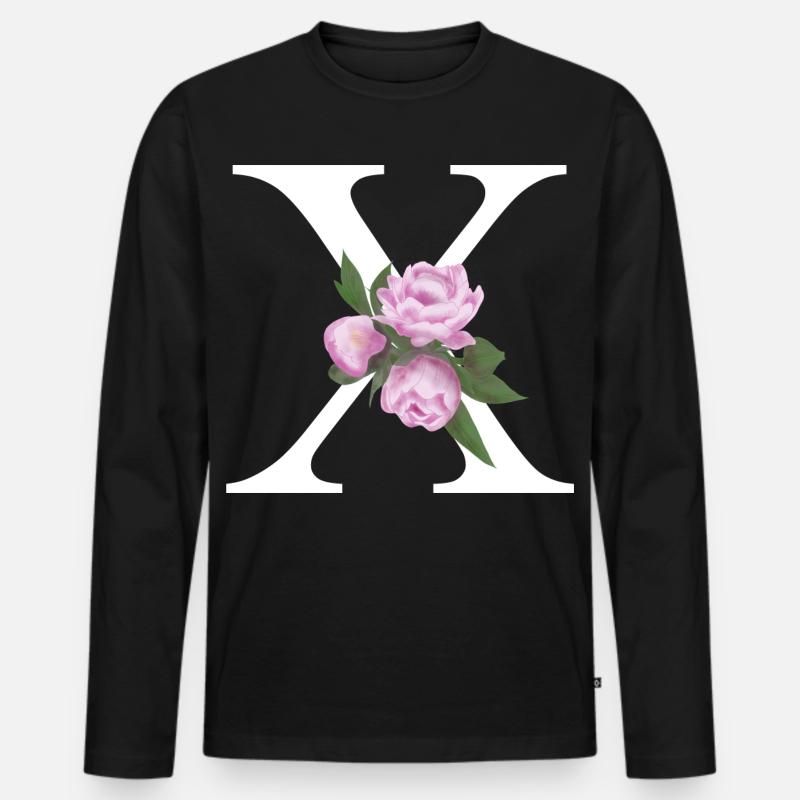 X - Männer Premium Bio Langarmshirt - Schwarz