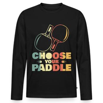 Paddle - Men's Premium Organic Long Sleeve Shirt - black - Front - Nico (187cm)