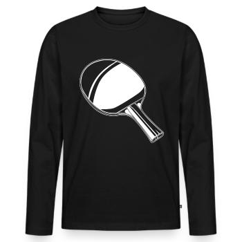 Pagaie - T-shirt manches longues Premium bio Homme - noir - Devant - Nico (187cm)