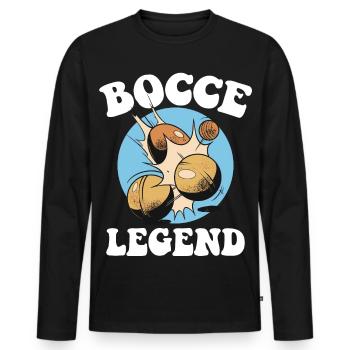 Boulespieler Boulekugel für Bouler Petanque Boule - Männer Premium Bio Langarmshirt - Schwarz - Vorne - Nico (187cm)