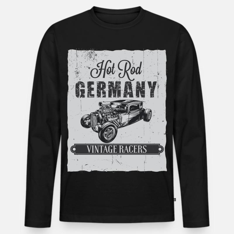 Hotrod Germany - Männer Premium Bio Langarmshirt - Schwarz