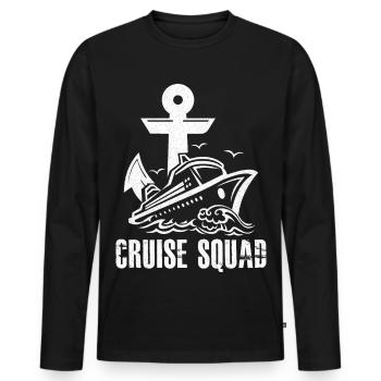 Cruise Ship Cruise Squad Cruise - Men's Premium Organic Long Sleeve Shirt - black - Front - Nico (187cm)