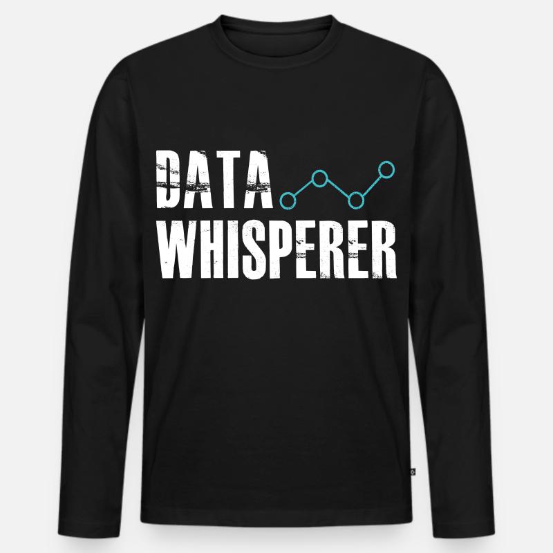 Datenflüsterer, wissenschaftlicher Analyst, Softwareentwickler - Männer Premium Bio Langarmshirt - Schwarz