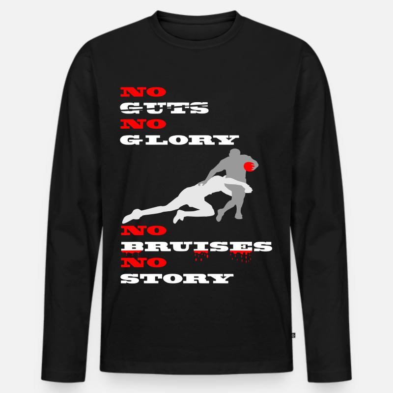 No guts, no glory - Men's Premium Organic Long Sleeve Shirt - black
