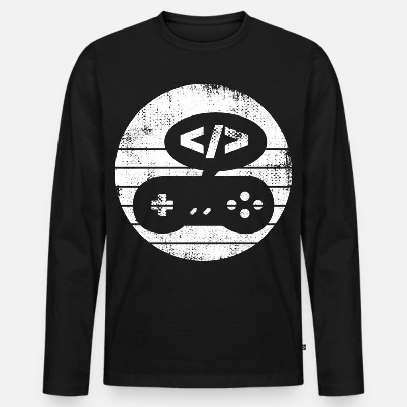 Spieleentwickler - Männer Premium Bio Langarmshirt - Schwarz