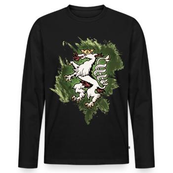 Graz, Austria - Men's Premium Organic Long Sleeve Shirt - black - Front - Nico (187cm)