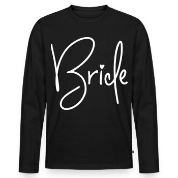 Bride - Braut - Junggesellinnenabschied - Jga 2026 - Männer Premium Bio Langarmshirt - Schwarz - Vorne - Nico (187cm)