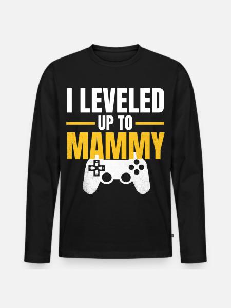 Level Up Mama Gamer - Men's Premium Organic Long Sleeve Shirt - black