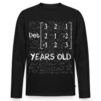 18e anniversaire 18 ans déterminant de matrice - T-shirt manches longues Premium bio Homme - noir - Devant - Nico (187cm)