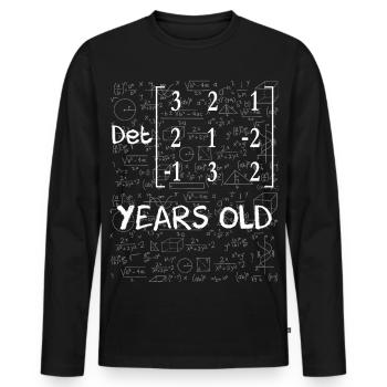 27e anniversaire 27 ans déterminant de matrice - T-shirt manches longues Premium bio Homme - noir - Devant - Nico (187cm)