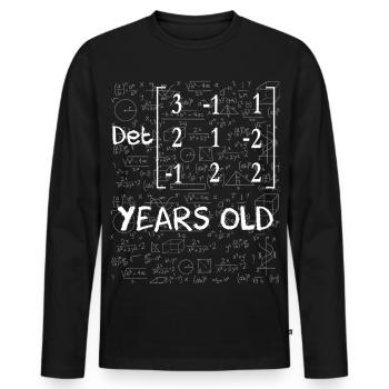 25e anniversaire 25 ans déterminant de matrice - T-shirt manches longues Premium bio Homme - noir - Devant - Nico (187cm)