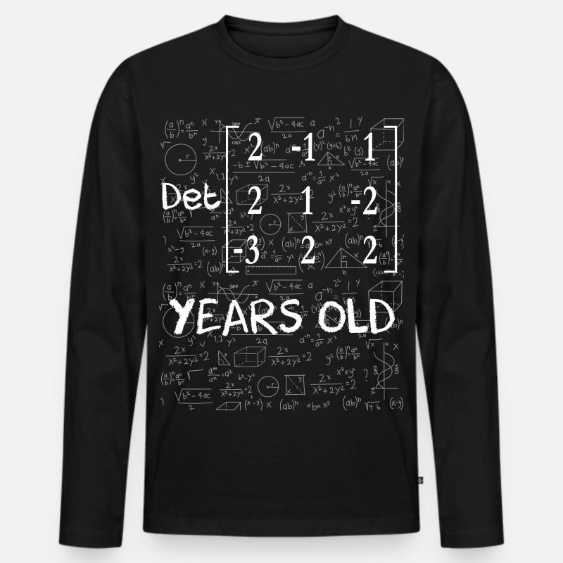 17. Geburtstag 17 Jahre Matrixdeterminante - Männer Premium Bio Langarmshirt - Schwarz