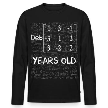 50e anniversaire 50 ans déterminant de matrice - T-shirt manches longues Premium bio Homme - noir - Devant - Nico (187cm)