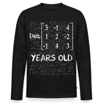 67e anniversaire 67 ans déterminant de matrice - T-shirt manches longues Premium bio Homme - noir - Devant - Nico (187cm)