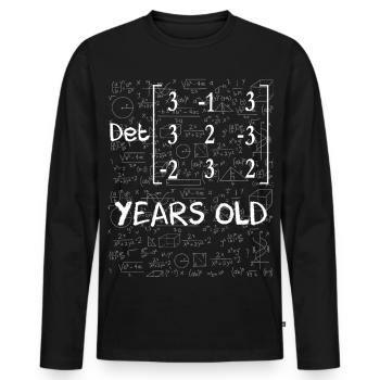 78e anniversaire 78 ans déterminant de matrice - T-shirt manches longues Premium bio Homme - noir - Devant - Nico (187cm)