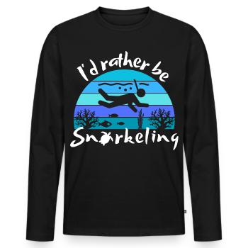 Je préfère faire du snorkeling - Beach Lover - T-shirt manches longues Premium bio Homme - noir - Devant - Nico (187cm)
