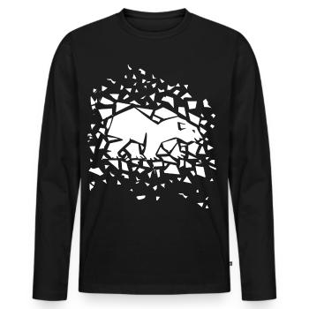 Ours polaire 2 - T-shirt manches longues Premium bio Homme - noir - Devant - Nico (187cm)