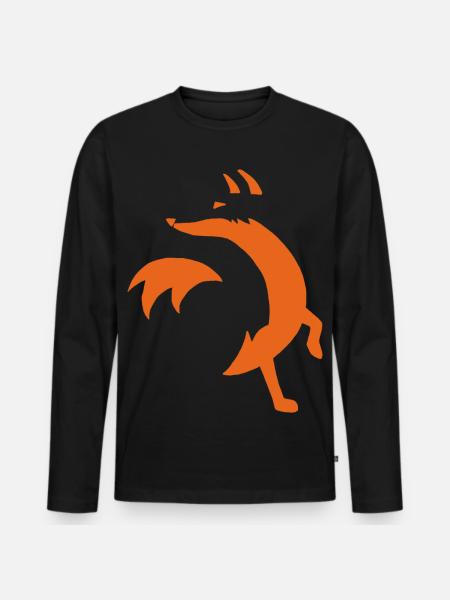 Sketch of the fox - Men's Premium Organic Long Sleeve Shirt - black