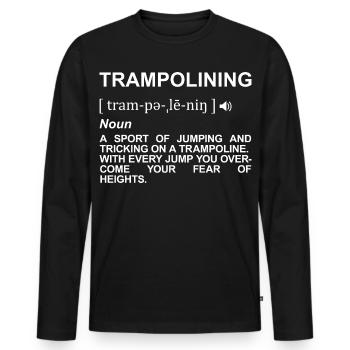 Trampoline Jumping Meaning - Men's Premium Organic Long Sleeve Shirt - black - Front - Nico (187cm)