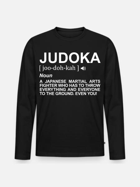 Judoka Meaning - Men's Premium Organic Long Sleeve Shirt - black