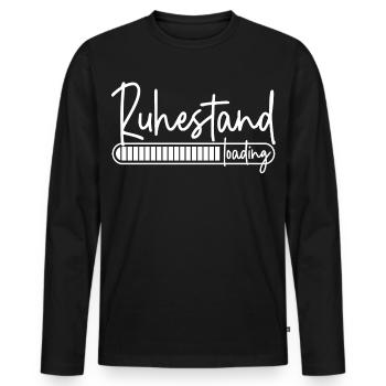 Ruhestand loading - Männer Premium Bio Langarmshirt - Schwarz - Vorne - Nico (187cm)