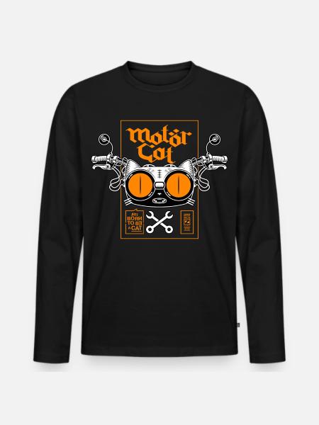 MOTORCAT 02 - T-shirt manches longues Premium bio Homme - noir