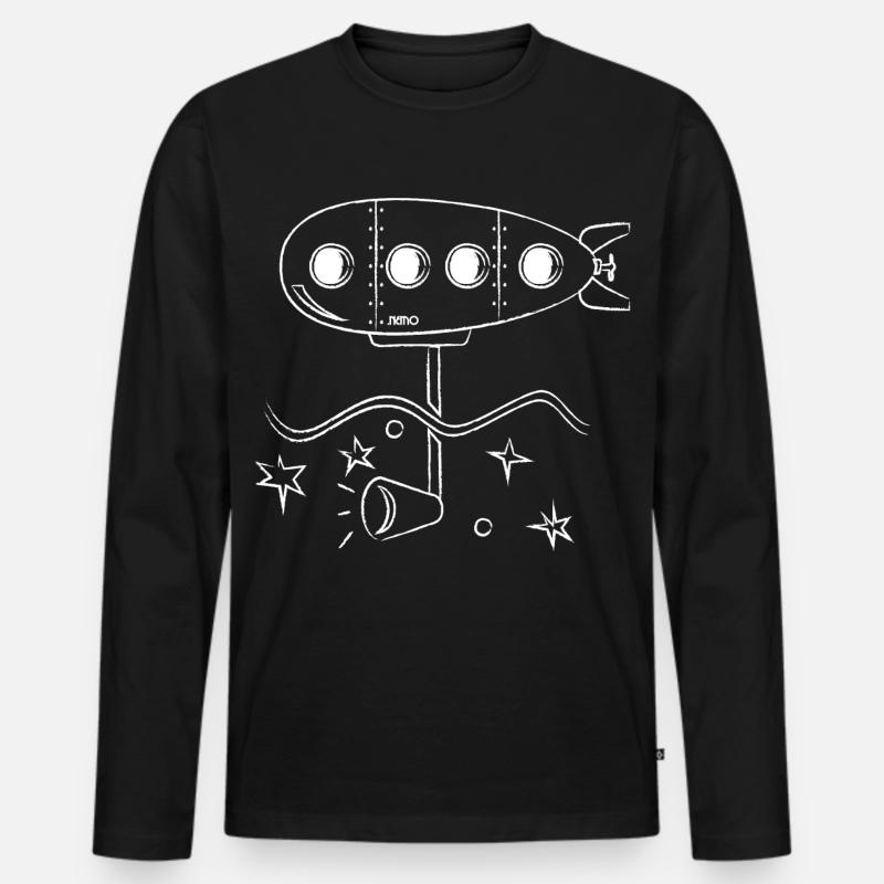 Unterseeboot. Nemo - Männer Premium Bio Langarmshirt - Schwarz