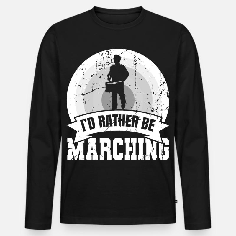 Lustiger Trommler Spruch - Männer Premium Bio Langarmshirt - Schwarz