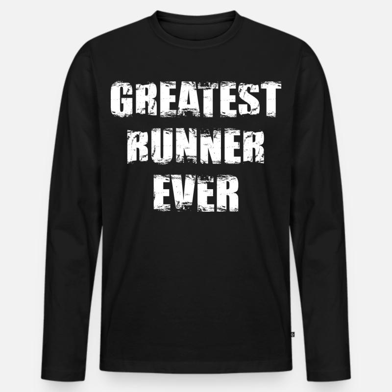 Bester Läufer - Männer Premium Bio Langarmshirt - Schwarz