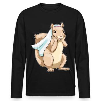 Squirrel Bridal Veil Wedding - Men's Premium Organic Long Sleeve Shirt - black - Front - Nico (187cm)