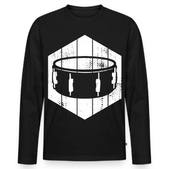 Kleine Trommel - Männer Premium Bio Langarmshirt - Schwarz - Vorne - Nico (187cm)