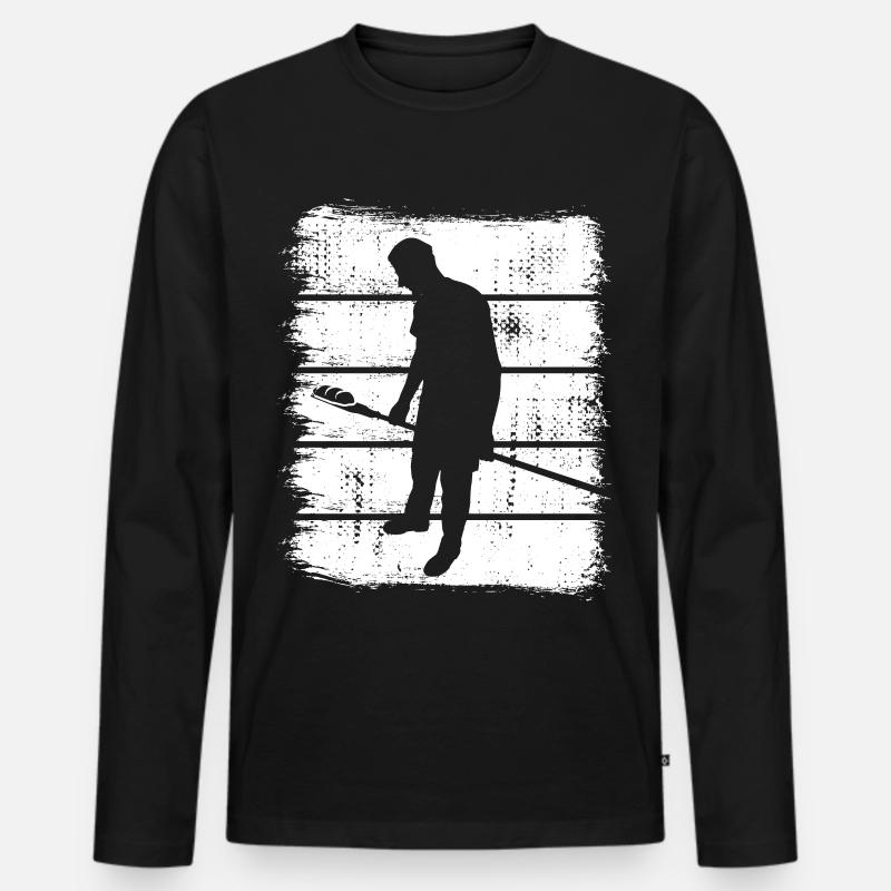 Bäcker - Männer Premium Bio Langarmshirt - Schwarz