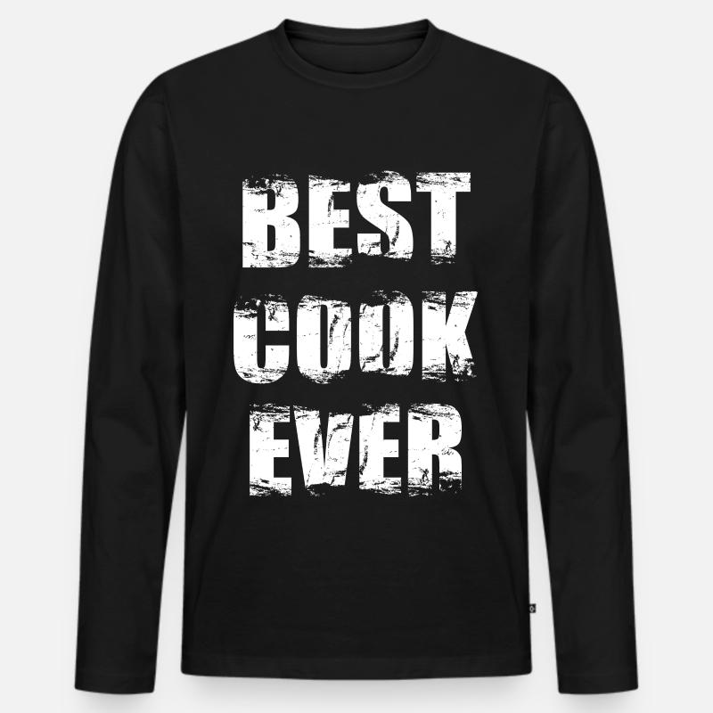 Bester Koch aller Zeiten - Männer Premium Bio Langarmshirt - Schwarz