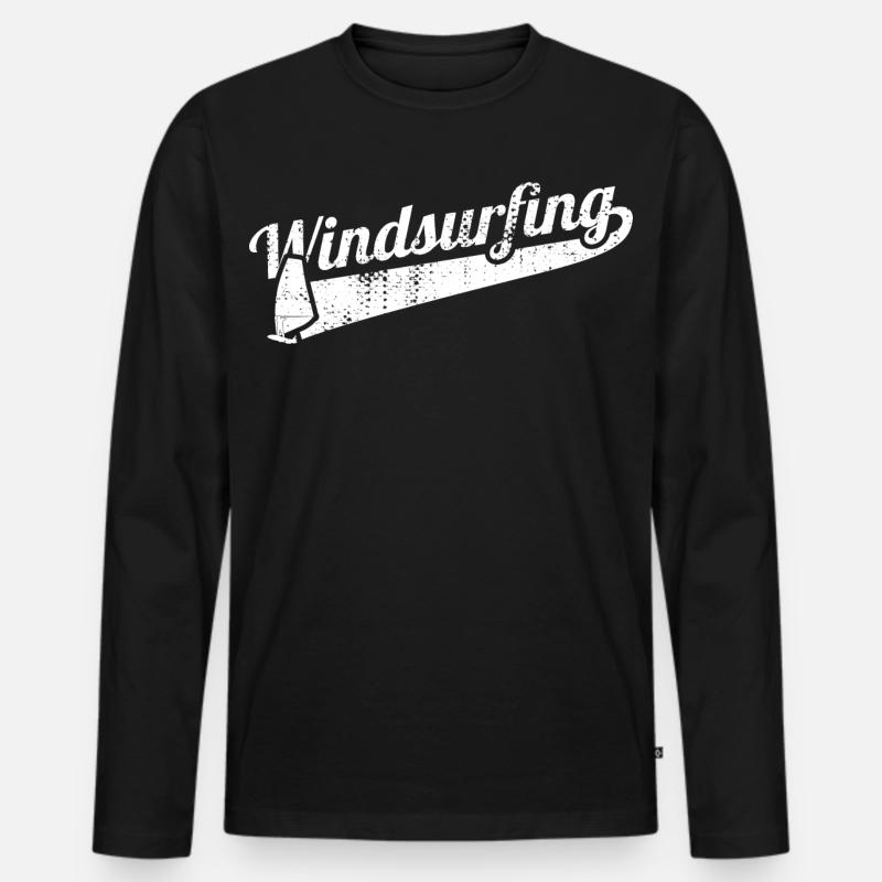Windsurfing - Männer Premium Bio Langarmshirt - Schwarz