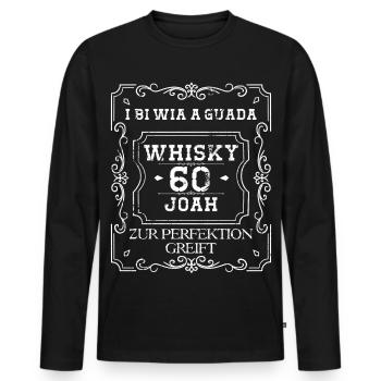 i bi wia a guada Whisky 60 Joah to perfection - Men's Premium Organic Long Sleeve Shirt - black - Front - Nico (187cm)
