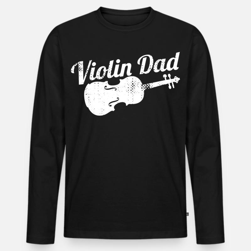 Geiger Vater - Männer Premium Bio Langarmshirt - Schwarz
