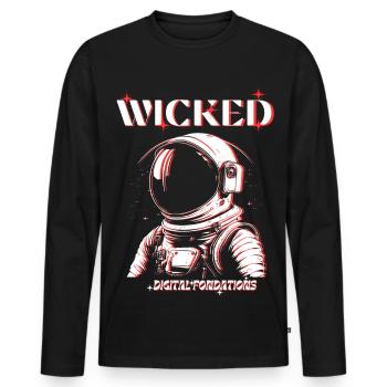 Wicked - Men's Premium Organic Long Sleeve Shirt - black - Front - Nico (187cm)