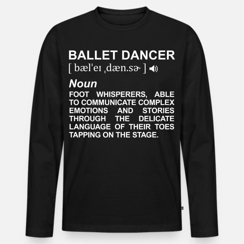 Balletttänzer Definition - Männer Premium Bio Langarmshirt - Schwarz