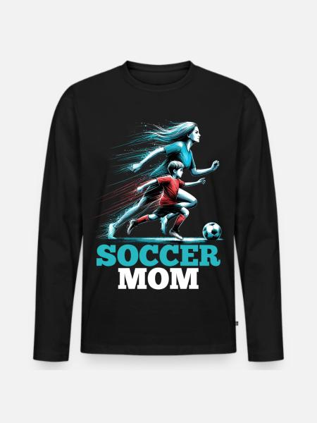Soccer Mom Soccer Gift - Men's Premium Organic Long Sleeve Shirt - black