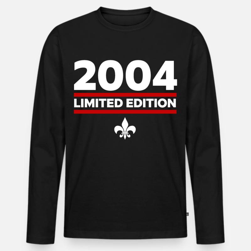 2004 Limited Edition - Männer Premium Bio Langarmshirt - Schwarz