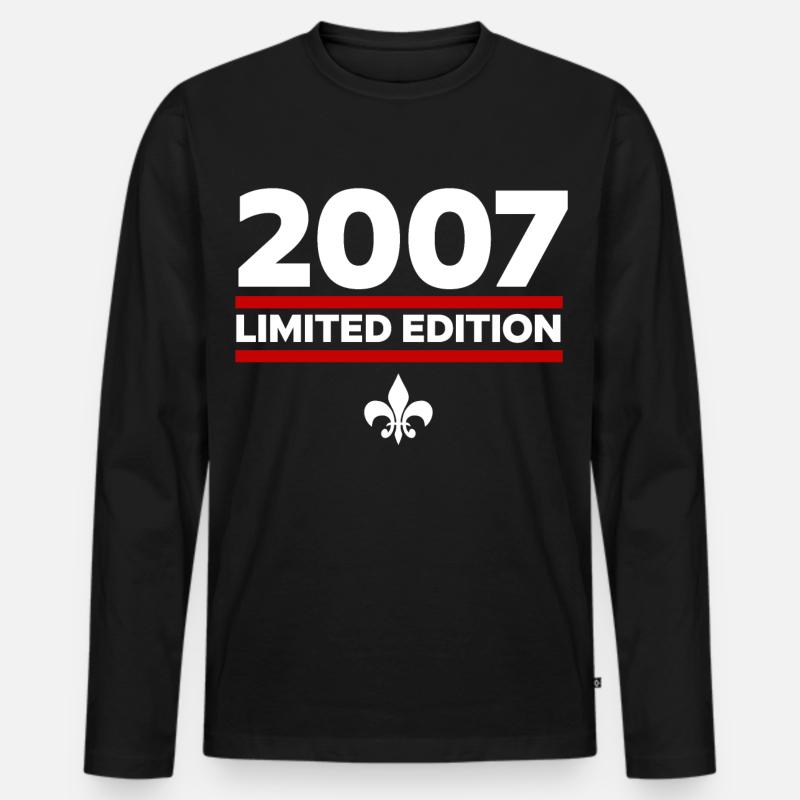 2007 Limited Edition - Männer Premium Bio Langarmshirt - Schwarz