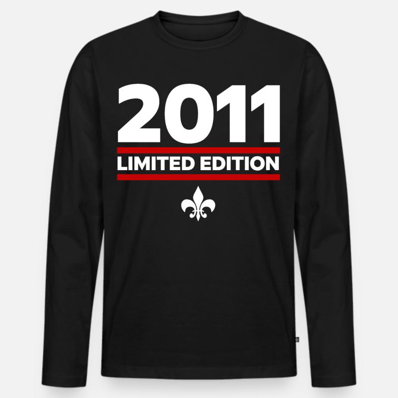2011 Limited Edition - Männer Premium Bio Langarmshirt - Schwarz