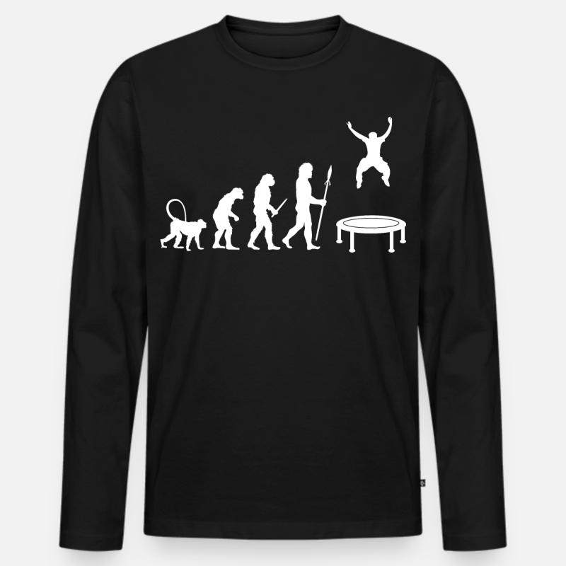 Trampolinspringer Entwicklung - Männer Premium Bio Langarmshirt - Schwarz