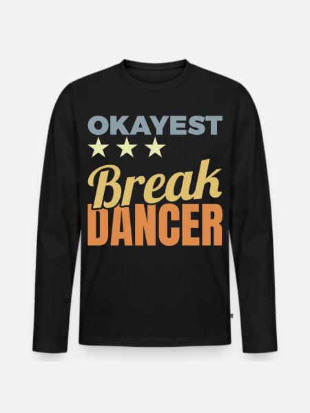 Average Breakdancer - Men's Premium Organic Long Sleeve Shirt - black