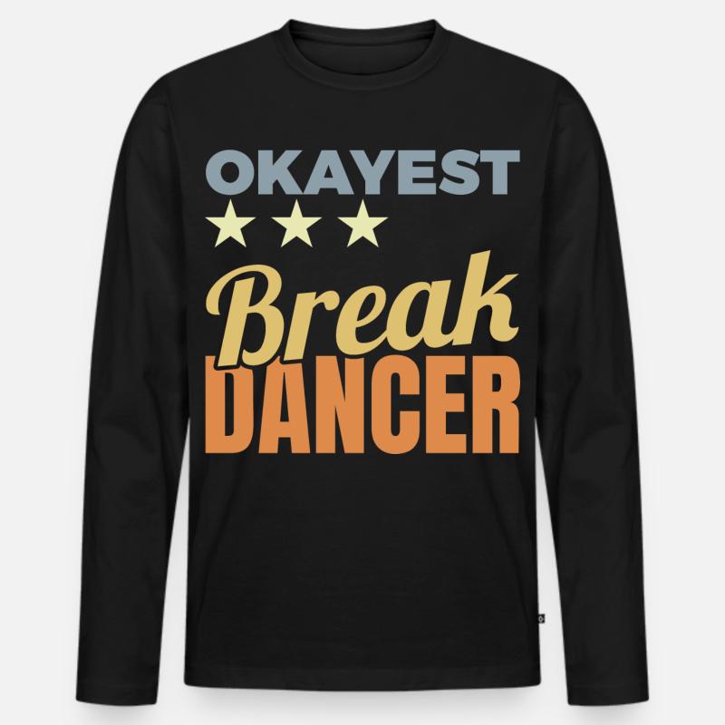 Durchschnittlicher Breakdancer - Männer Premium Bio Langarmshirt - Schwarz