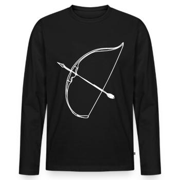 Bow and arrow - Men's Premium Organic Long Sleeve Shirt - black - Front - Nico (187cm)
