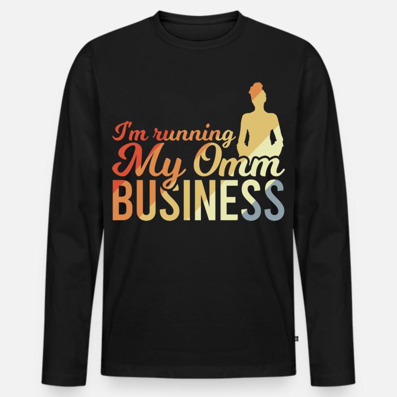 I'm Running My Omm Business - Männer Premium Bio Langarmshirt - Schwarz